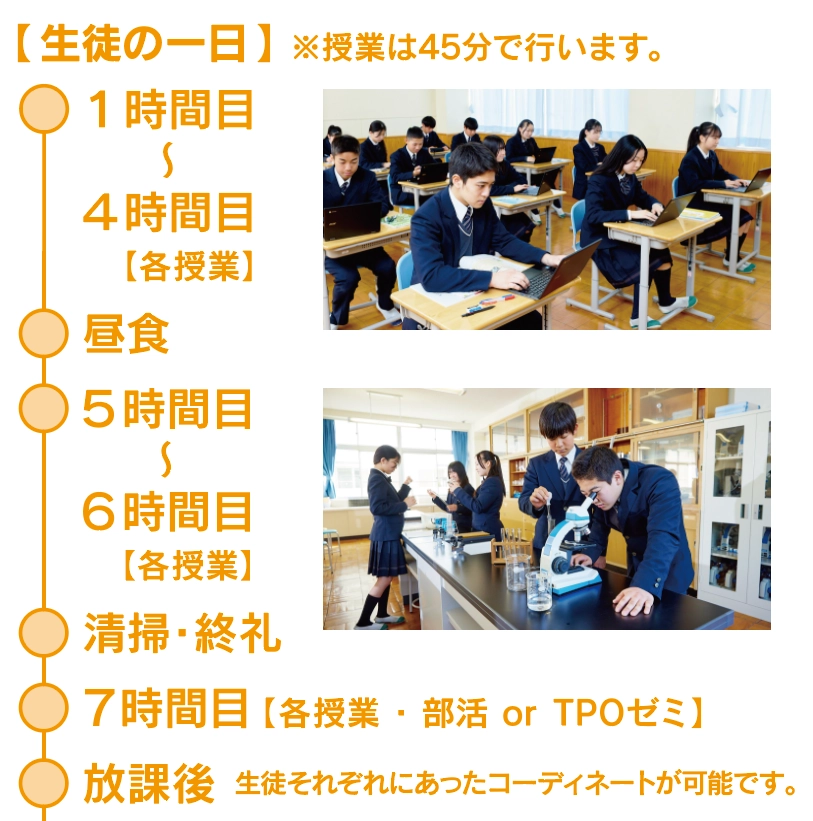 本庄第一中学校の一日